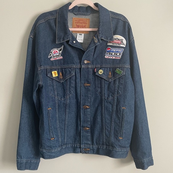 Levi's Other - Vintage Levi’s Trucker Denim Jacket with Racing Patches and Buttons